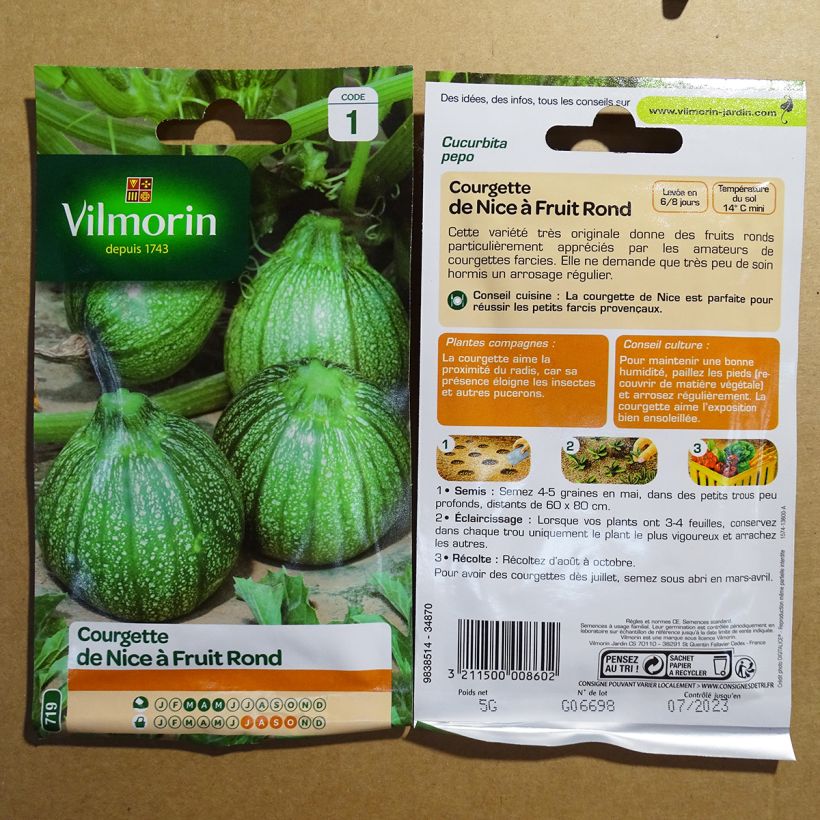 Example of Garten-Kürbis de Nice à fruit rond - Vilmorin per pack of 50 seeds (5g) as you get