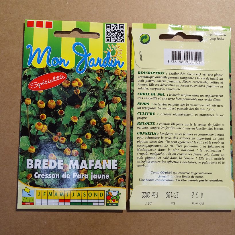 Example of Parakresse - Spilanthes oleracea per pack of 600 seeds (0,2g) as you get