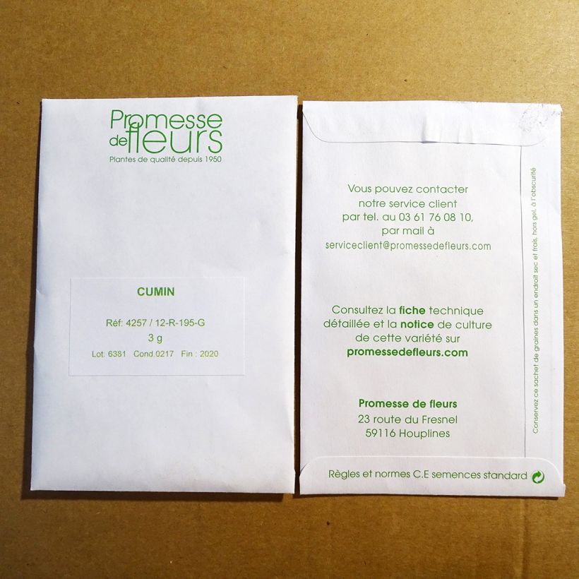Example of Kreuzkümmel - Cuminum cyminum per pack of 750 seeds (3g) as you get