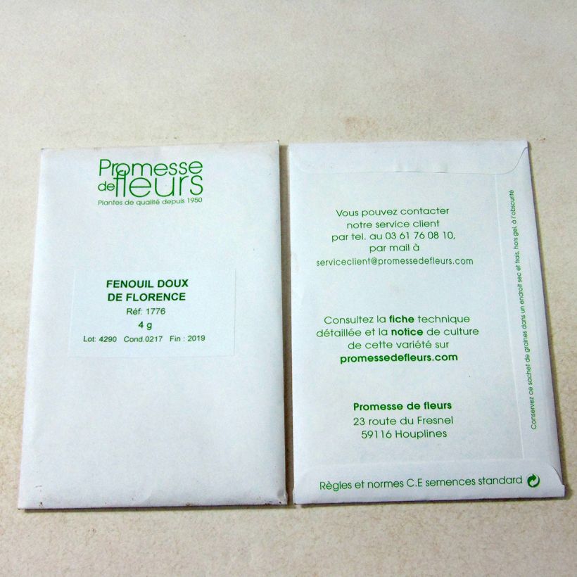 Example of Fenchel de Florence per pack of 700 seeds (4g) as you get