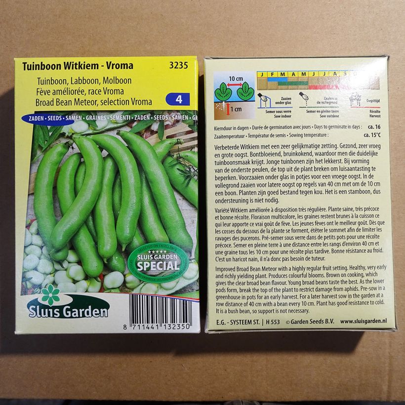 Example of Ackerbohne Witkiem Vroma per pack of 40 seeds (75g) as you get