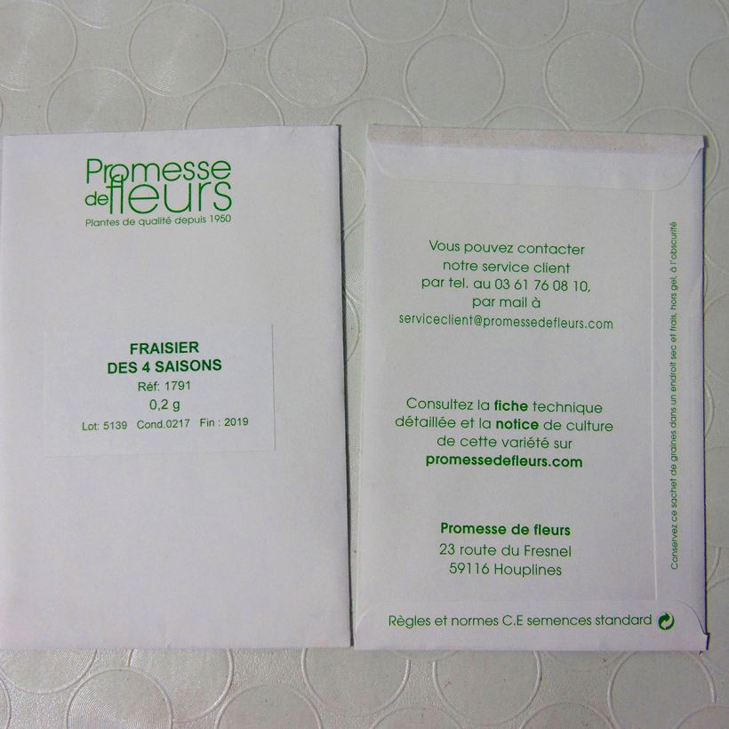 Example of Wald-Erdbeere per pack of 600 seeds (0,2g) as you get