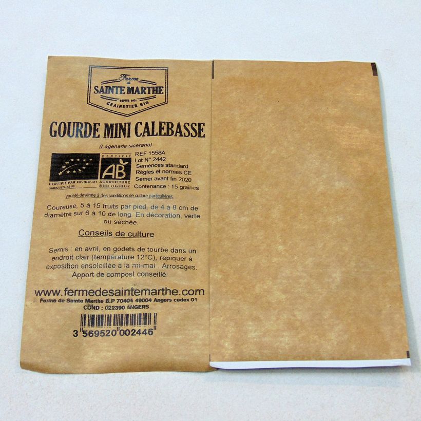 Example of Flaschenkürbis Mini Calebasse per pack of 15 seeds (1g) as you get