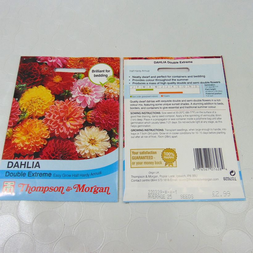 Example of Dahliensamen Double Extreme (Samen) per pack of 50 seeds (0,5g) as you get