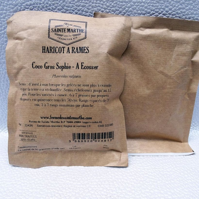 Example of Stangenbohne Gros Sophie per 80 g seed pack as you get