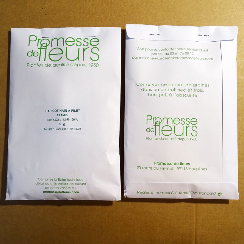 Example of Zwergbohne Aramis per 80 g seed pack as you get