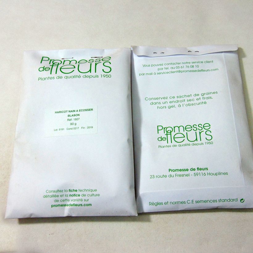 Example of Garten-Bohne Blason per pack of 150 seeds (90g) as you get