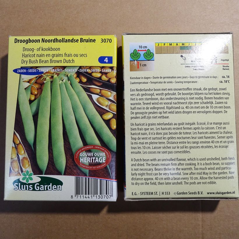 Example of Zwergbohne Noordhollandse Bruine per pack of 200 seeds (100g) as you get