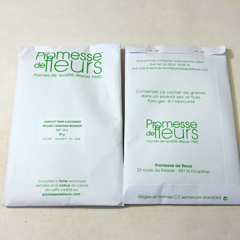Example of Zwergbohne rouge Canadian Wonder per pack of 150 seeds (90g) as you get