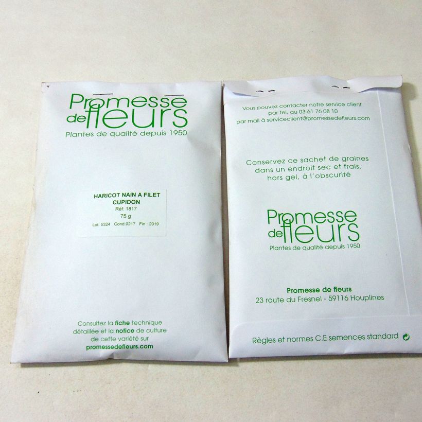 Example of Zwergbohne Cupidon per pack of 200 seeds (75g) as you get