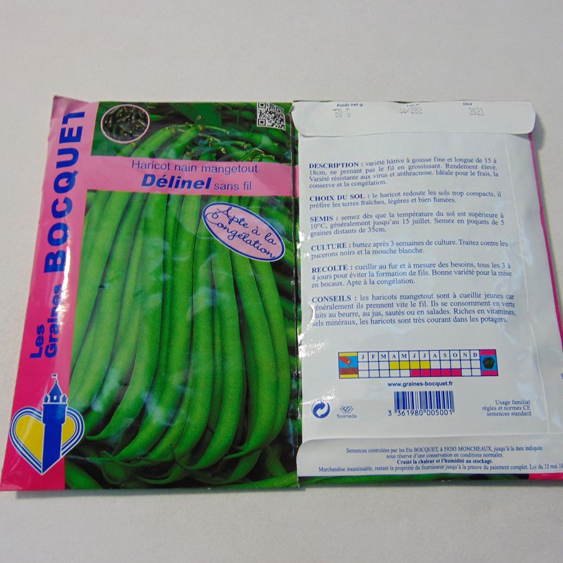 Example of Zwergbohne Delinel - Phaseolus vulgaris per pack of 160 seeds (80g) as you get