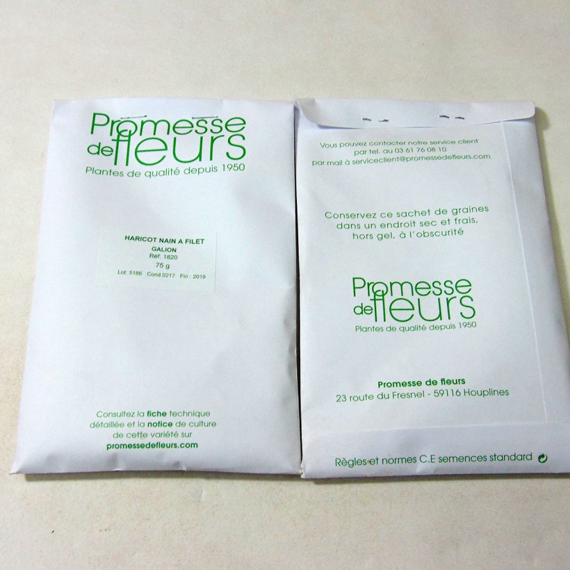 Example of Zwergbohne Galion per pack of 200 seeds (75g) as you get