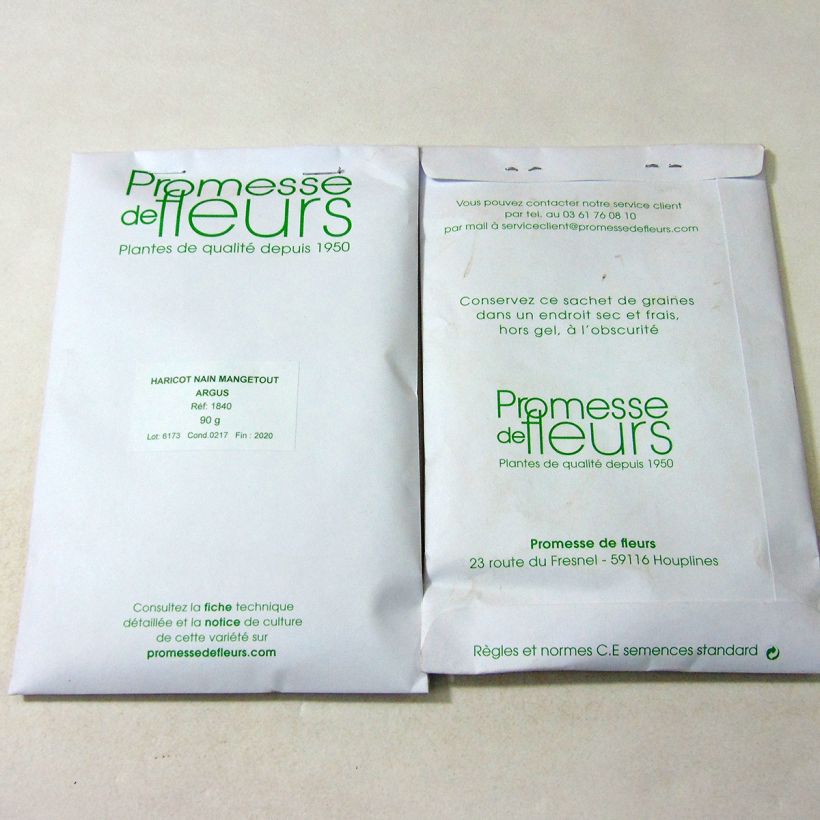 Example of Zwergbohne Argus per pack of 150 seeds (90g) as you get