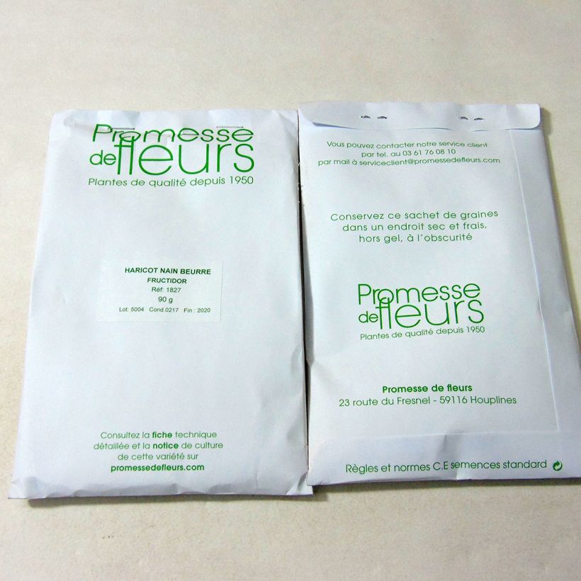 Example of Zwergbohne Fructidor per pack of 150 seeds (90g) as you get