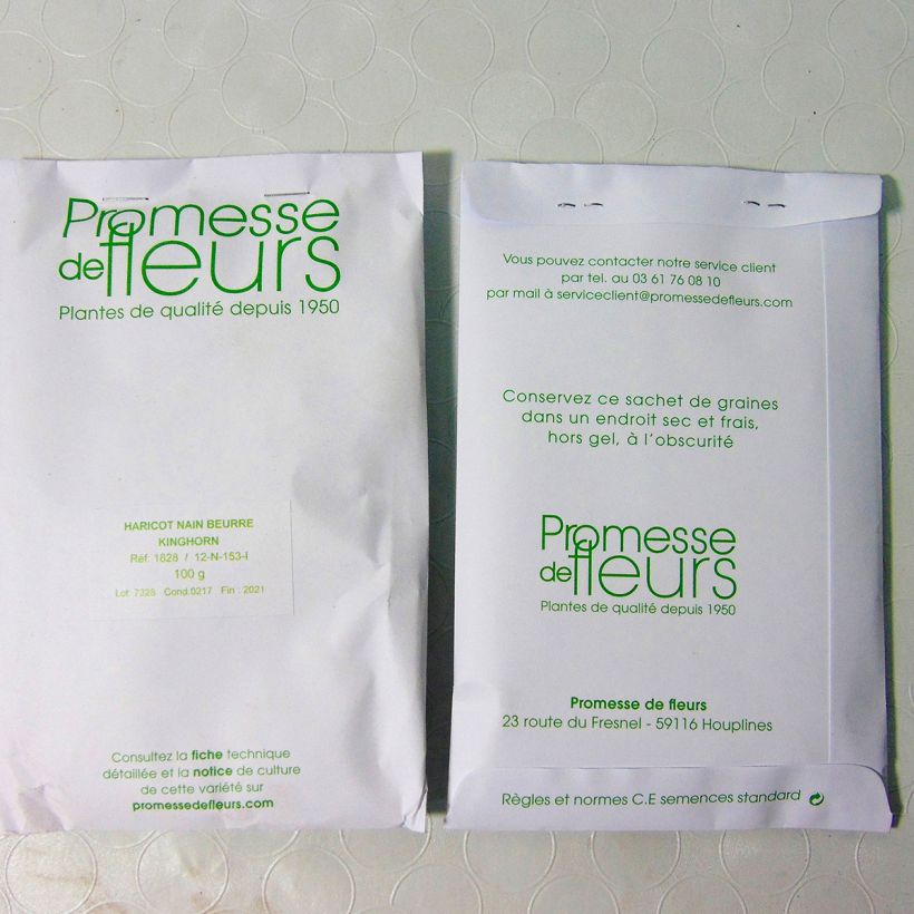Example of Buschbohne Kinghorn per pack of 300 seeds (100g) as you get