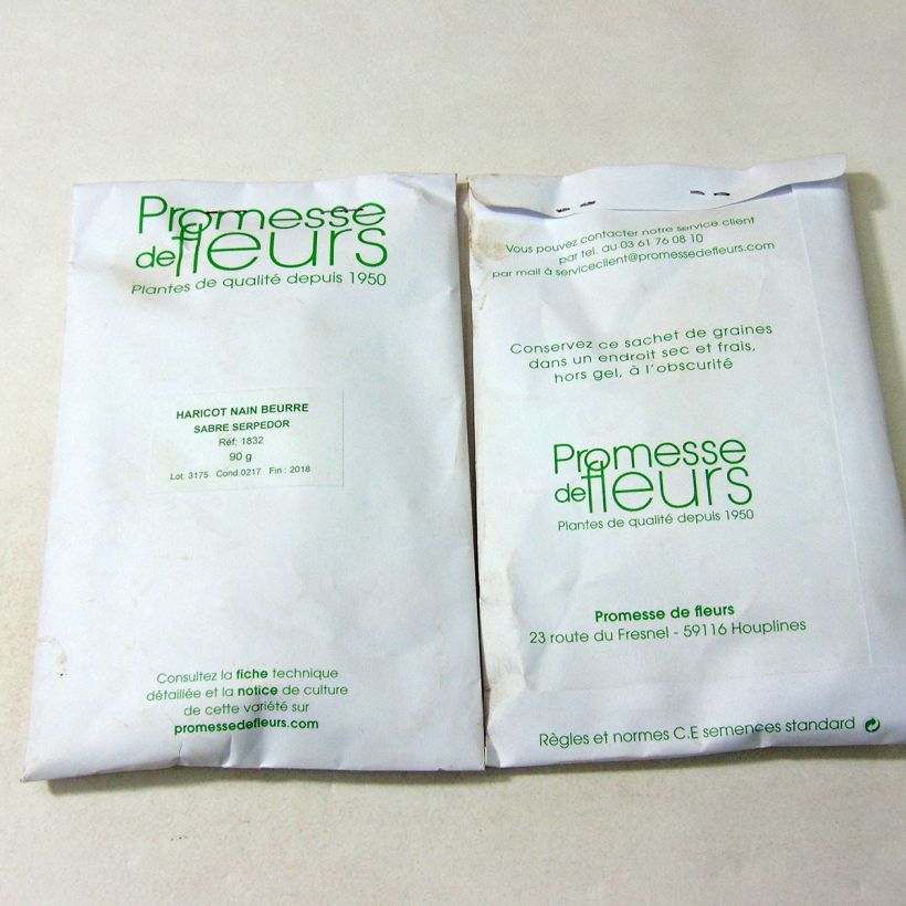 Example of Zwergbohne Serpedor per pack of 250 seeds (90g) as you get