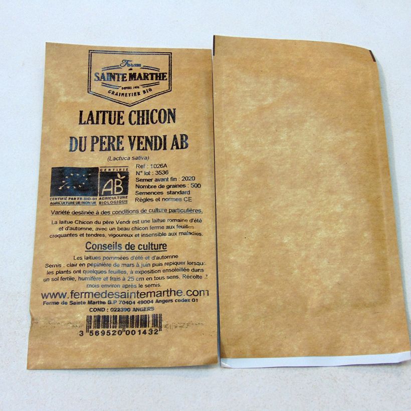 Example of Römersalat Chicon du Père Vendi Bio - Ferme de Sainte Marthe per pack of 500 seeds as you get