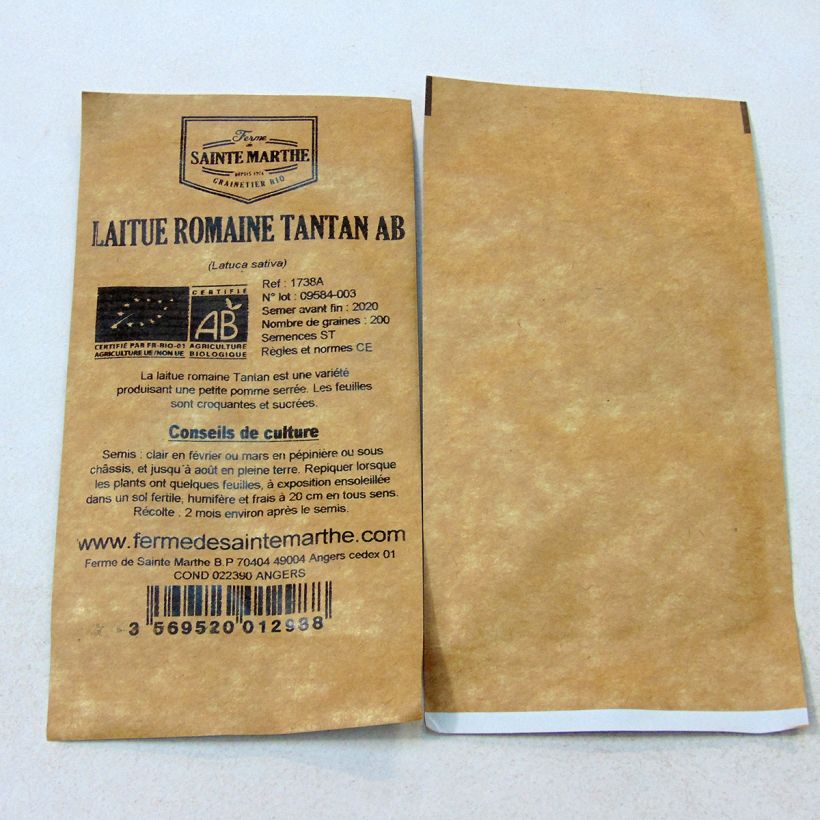 Example of Römersalat Tantan Bio - Ferme de Sainte Marthe per pack of 200 seeds as you get