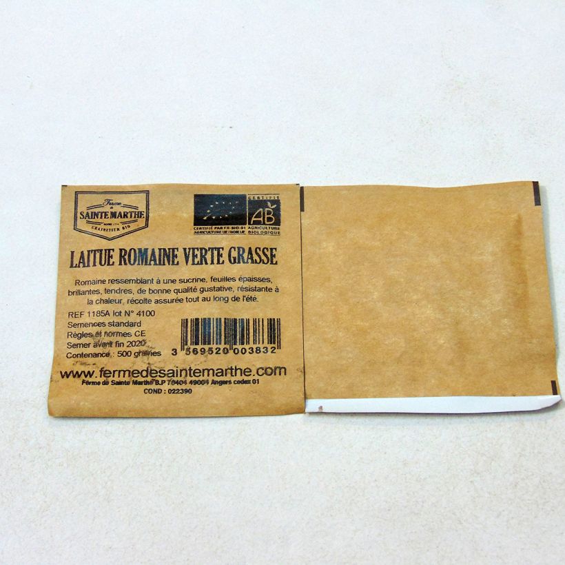 Example of Römersalat Romaine Verte Grasse Bio - Ferme de Sainte Marthe per pack of 500 seeds as you get