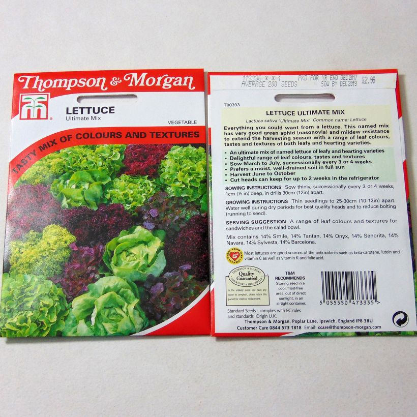 Example of Salat Mix Ultimate Mix per pack of 200 seeds as you get