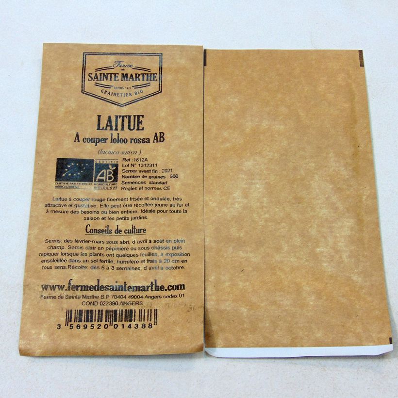 Example of Schnittsalat Lollo Bionda Bio per pack of 500 seeds as you get