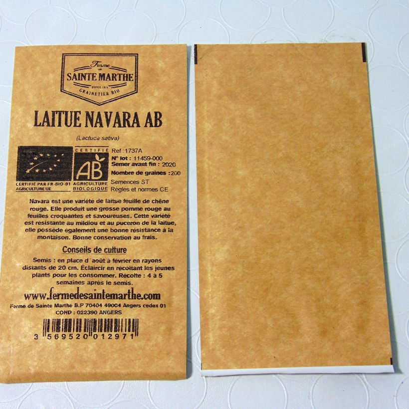 Example of Schnittsalat Navara Bio - Ferme de Sainte Marthe per pack of 200 seeds as you get