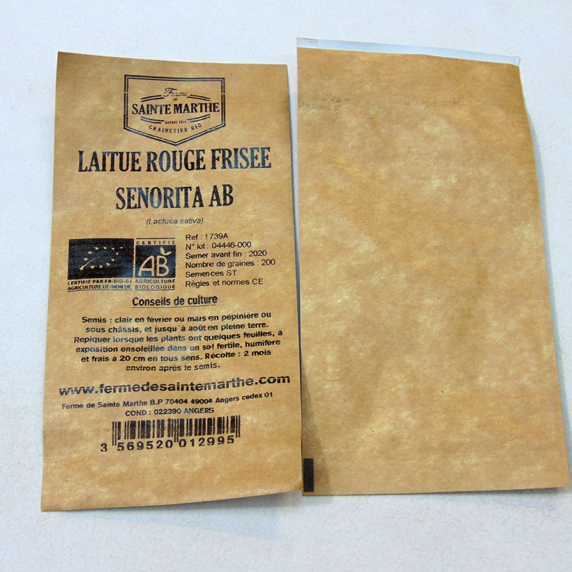 Example of Schnittsalat Senorita Bio - Ferme de Sainte Marthe per pack of 200 seeds as you get