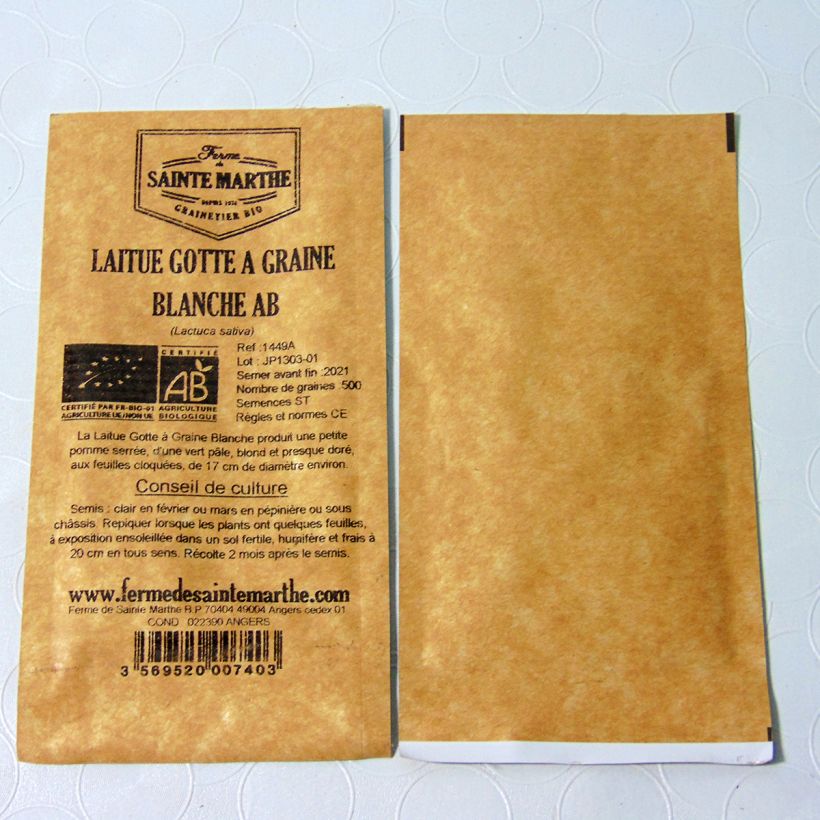 Example of Kopfsalat Gotte à Graine Blanche Bio - Ferme de Sainte Marthe per pack of 500 seeds as you get