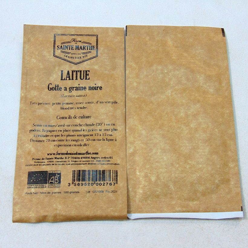 Example of Kopfsalat Gotte à Graine Noire Bio - Ferme de Sainte Marthe per pack of 500 seeds as you get