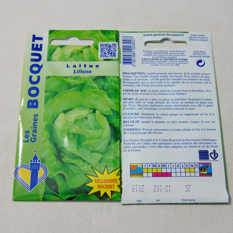 Example of Kopfsalat Lilloise per pack of 1600 seeds (2g) as you get