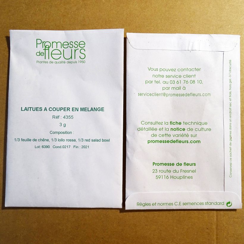 Example of Schnittsalat Mix per pack of 2500 seeds (3g) as you get