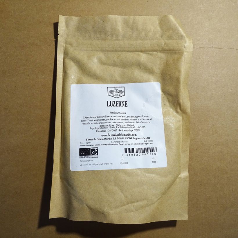 Example of Saat-Luzerne Bio - Medicago sativa per pack of 500 seeds (1g) as you get