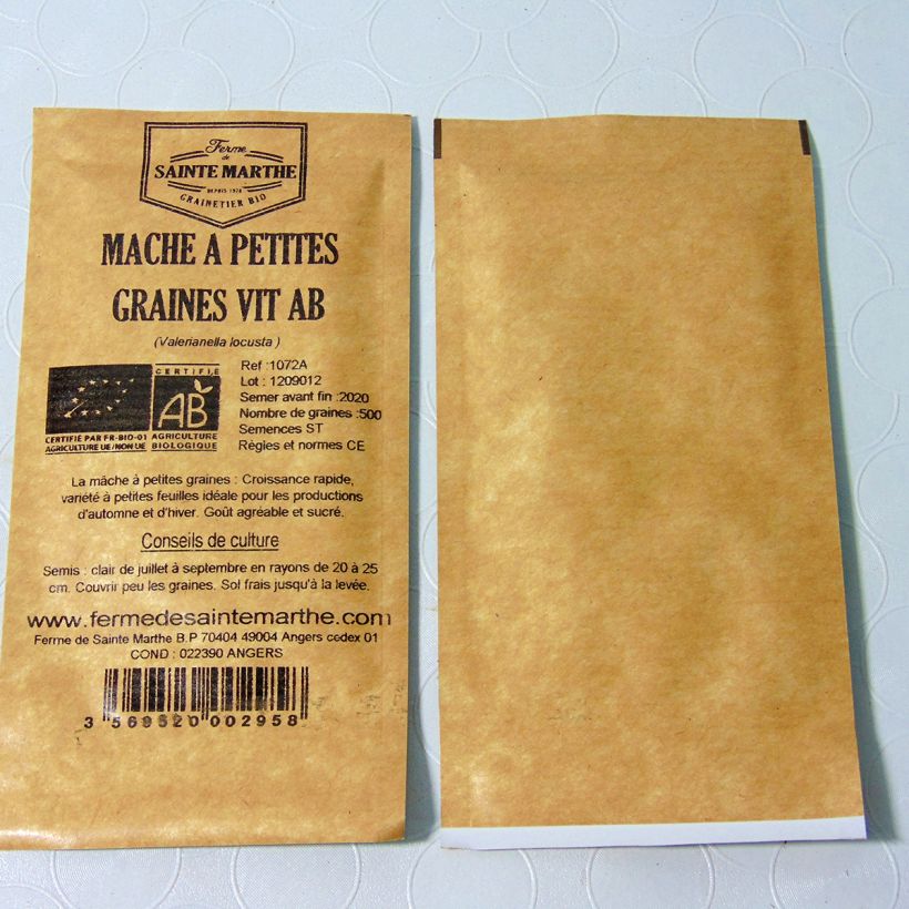 Example of Gewöhnlicher Feldsalat Vit per pack of 500 seeds (1g) as you get