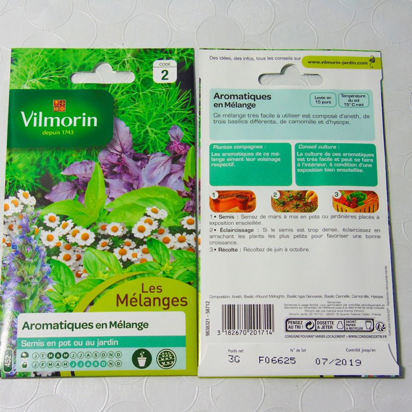 Example of Aromatisches Kräutermischung - Vilmorin per 3 g seed pack as you get