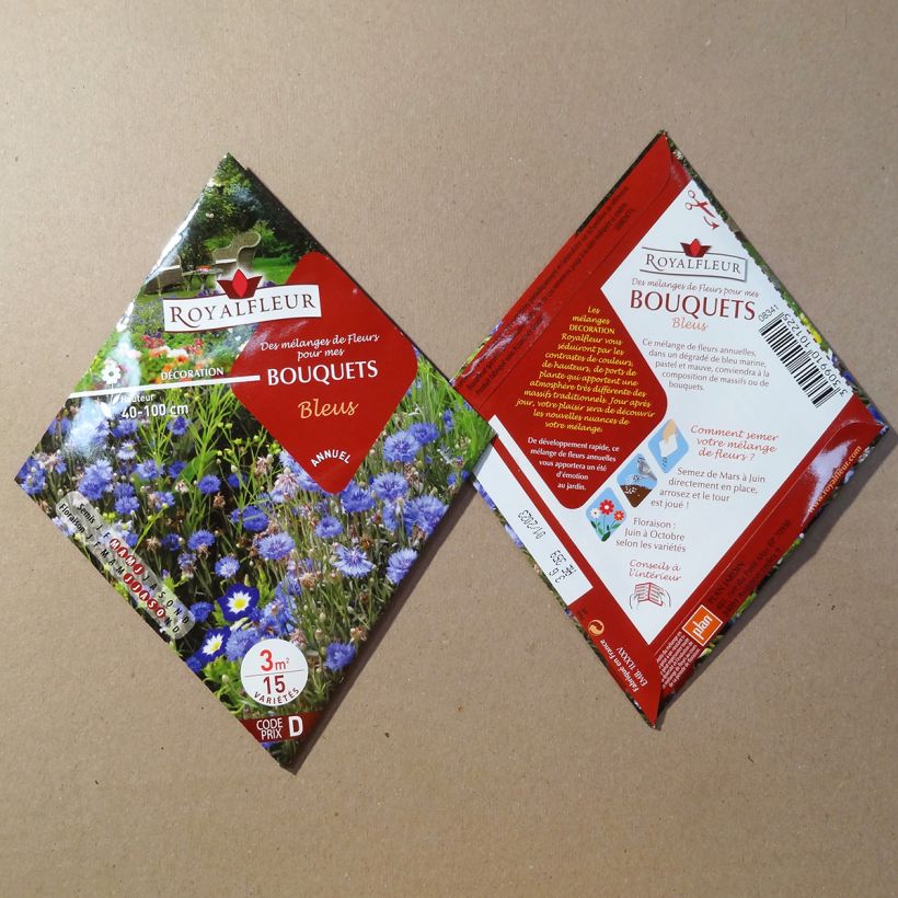 Example of Blumenmischung für blaue Blumensträuße zum Säen - Beutel für 3 m2 per 3 g seed pack as you get