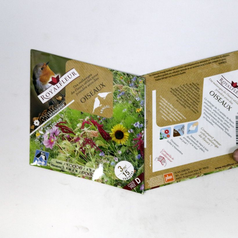 Example of Mischung zur Vogelpflege - Beutel 3 m2 per 3.5 g seed pack as you get