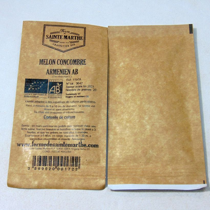 Example of Armenische Gurke Concombre Arménien Bio - Ferme de Sainte Marthe per pack of 20 seeds as you get