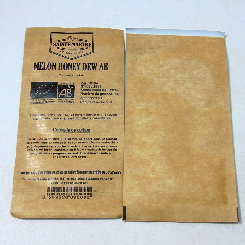 Example of Melone Honey Dew Bio - Ferme de Sainte Marthe per pack of 15 seeds as you get