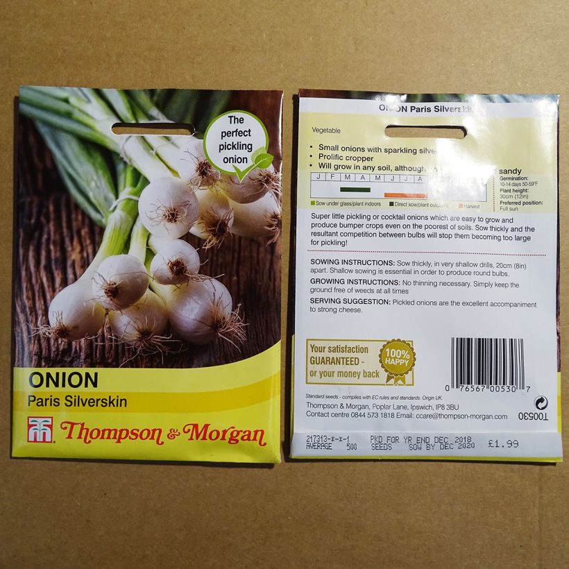 Example of Weiße Zwiebel Paris Silverskin per pack of 500 seeds as you get