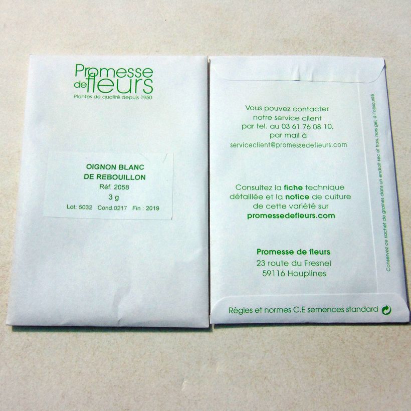 Example of Weiße Zwiebel Blanc de Rebouillon per pack of 600 seeds (3g) as you get