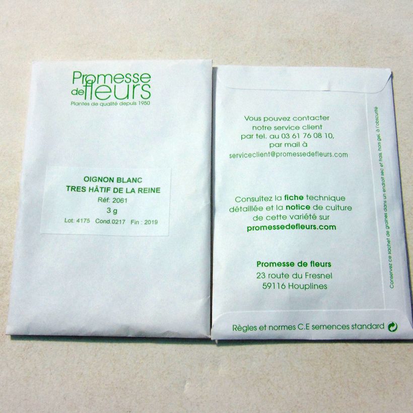 Example of Zwiebeln Reine per pack of 600 seeds (3g) as you get