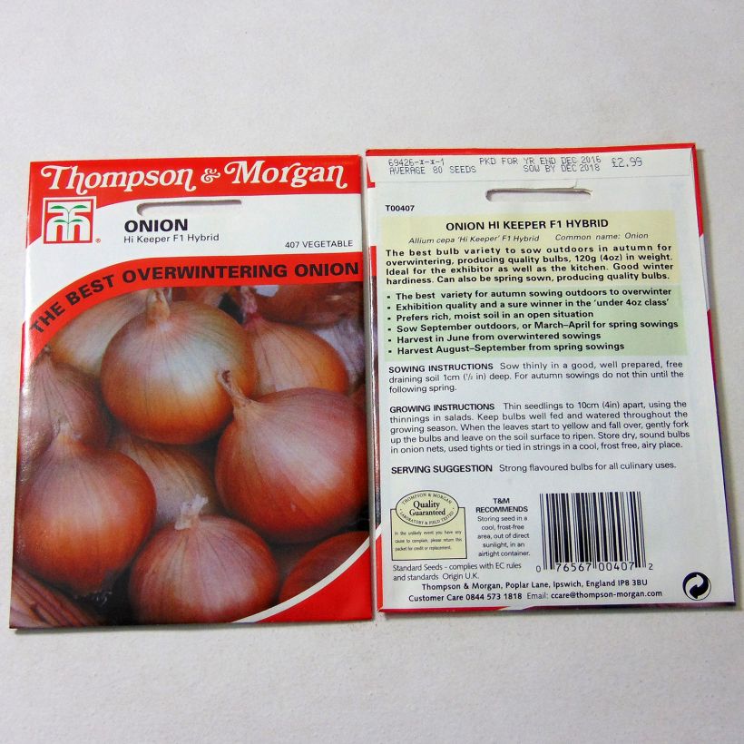 Example of Zwiebel Hi-Keeper per pack of 80 seeds as you get