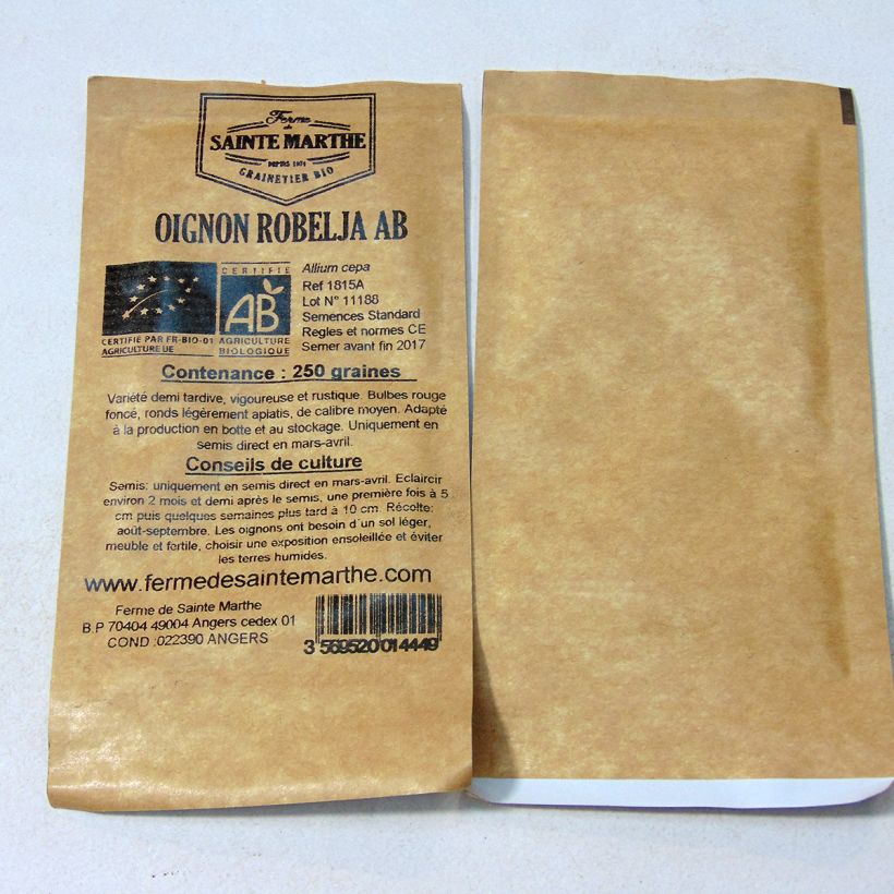 Example of Zwiebel Robelja Bio - Ferme de Ste Marthe per pack of 250 seeds as you get