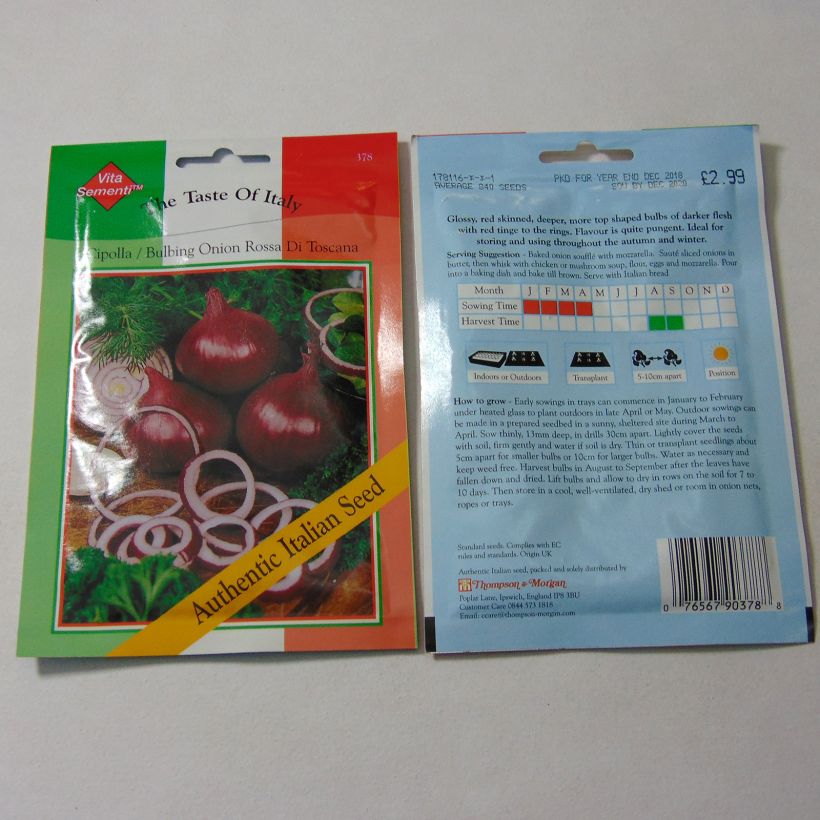 Example of Zwiebel Rossa di Toscana per pack of 840 seeds as you get