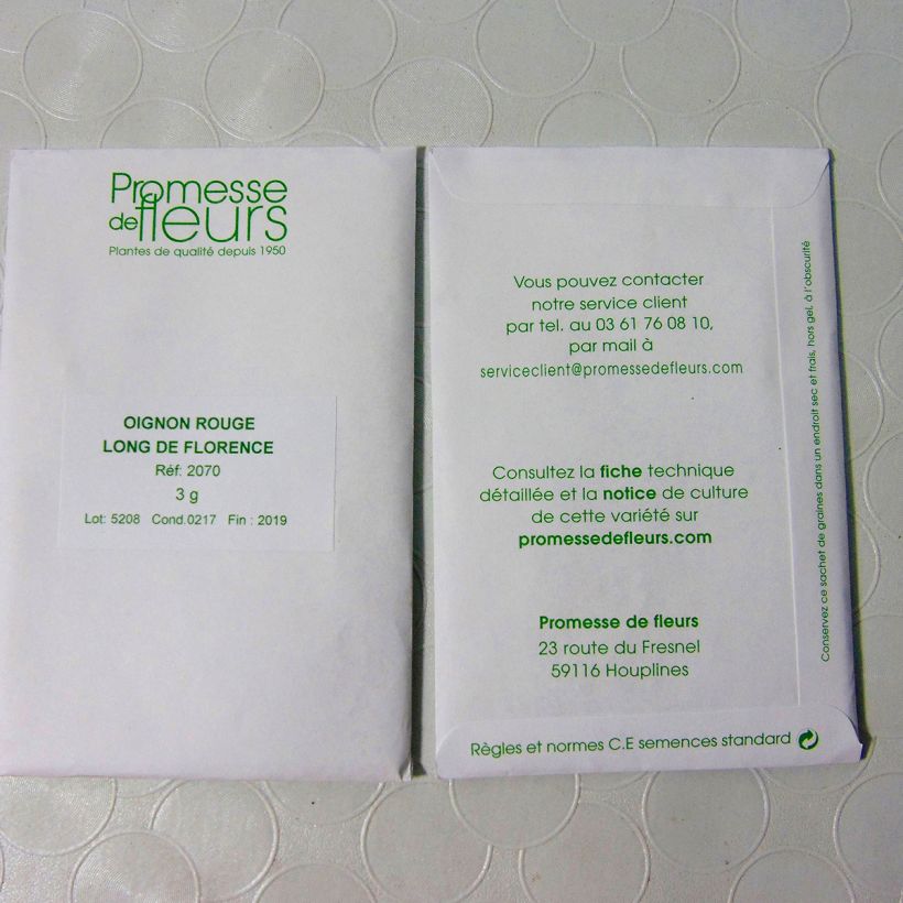 Example of Steckzwiebel Rouge long de Florence per pack of 600 seeds (3g) as you get