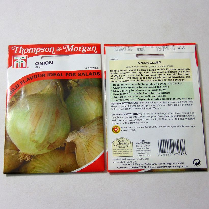 Example of Gemüsezwiebel Globo per pack of 250 seeds as you get