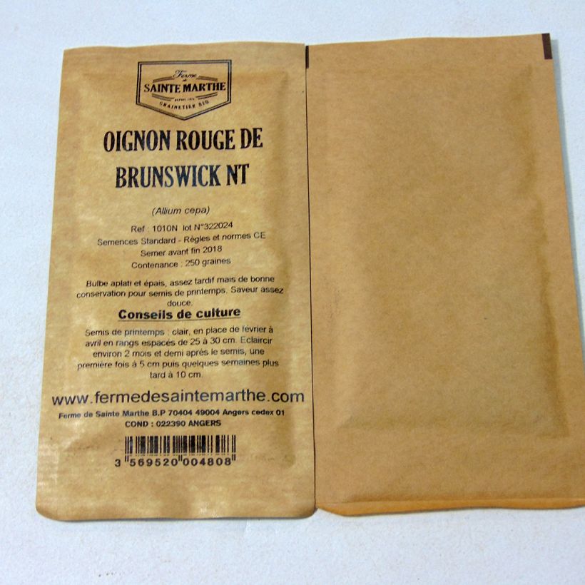 Example of Reinsaat Zwiebel De Brunswick- Ferme de Ste Marthe per pack of 250 seeds as you get