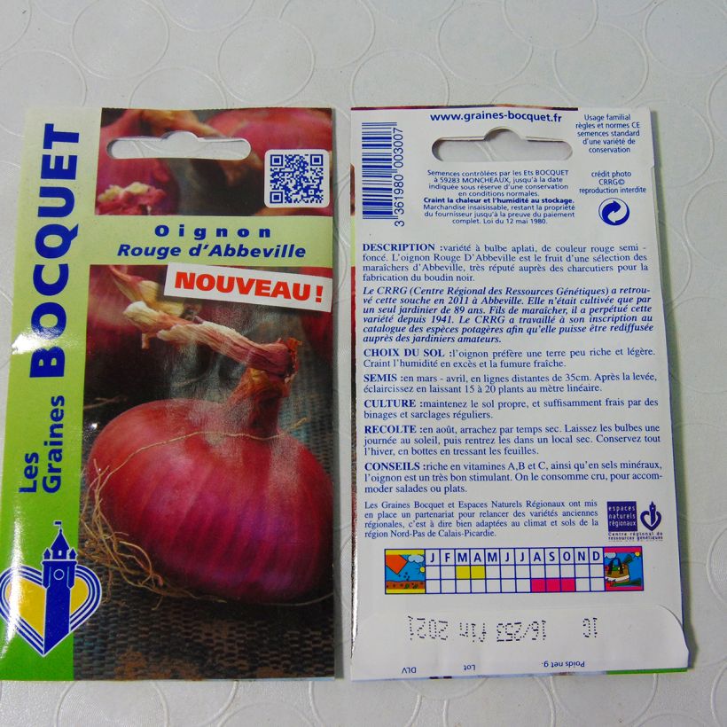 Example of Zwiebel d'Abbeville per pack of 250 seeds (1g) as you get