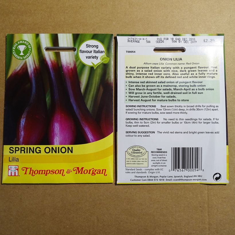 Example of Lauchzwiebel Lilia per pack of 500 seeds as you get