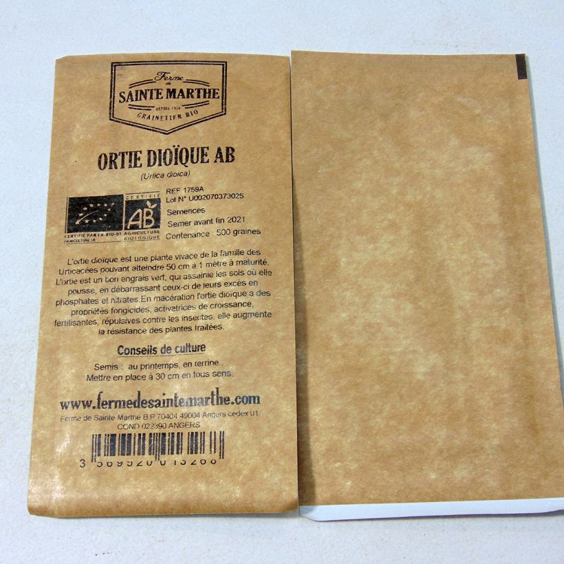 Example of Große Brennnessel Bio - Ferme de Sainte Marthe - Urtica dioïca per pack of 500 seeds as you get
